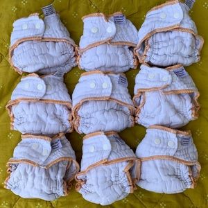 Huge Bundle of Organic Cotton Fitted Cloth Diapers